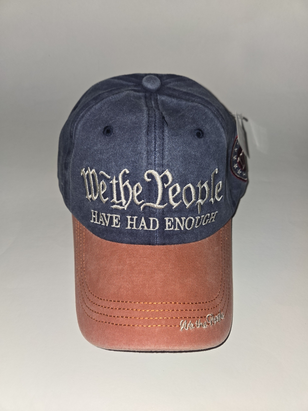 We The People Have Had Enough Vintage Denim Embroidered Baseball Cap